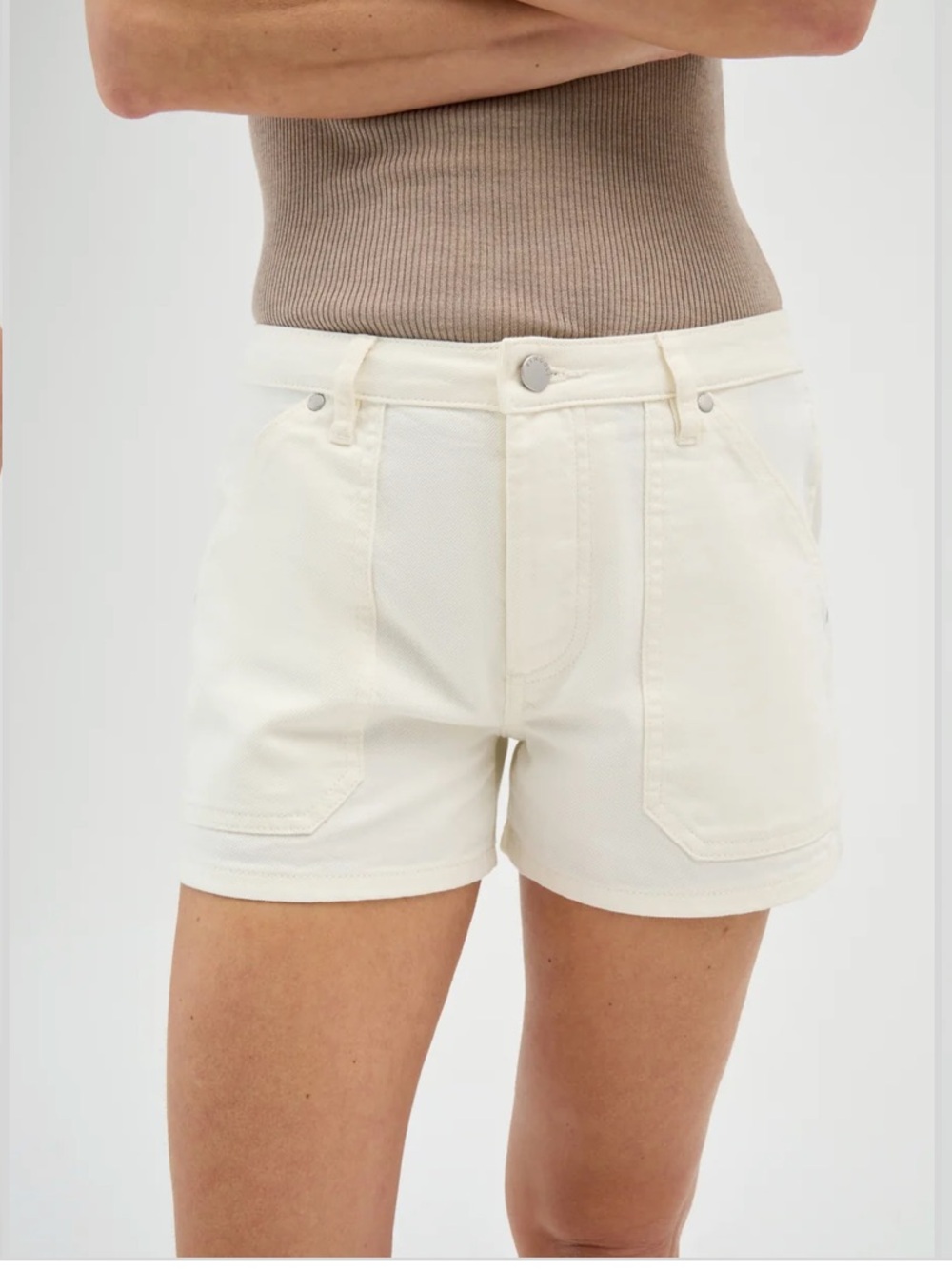 Renggli off white work short -  High-Rise  Shorts
